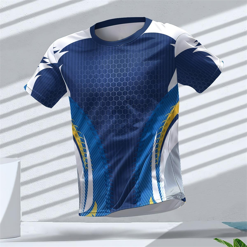 Table Tennis Jacket - Geometrische Grafik 3D-Gedruckte Sport-T-Shirts Sommer Casual
