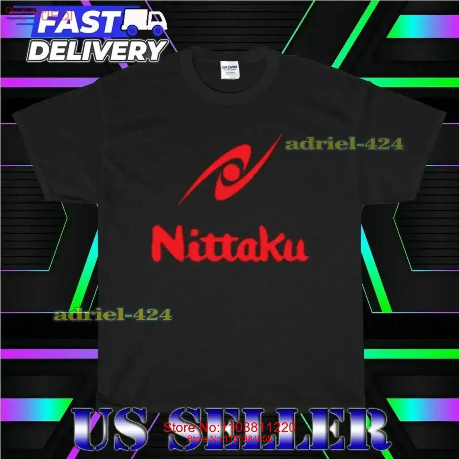Table Tennis Logo Free - NEUES T-Shirt mit Nittaku-Tischtennis-Logo, lustiges amerikanisches