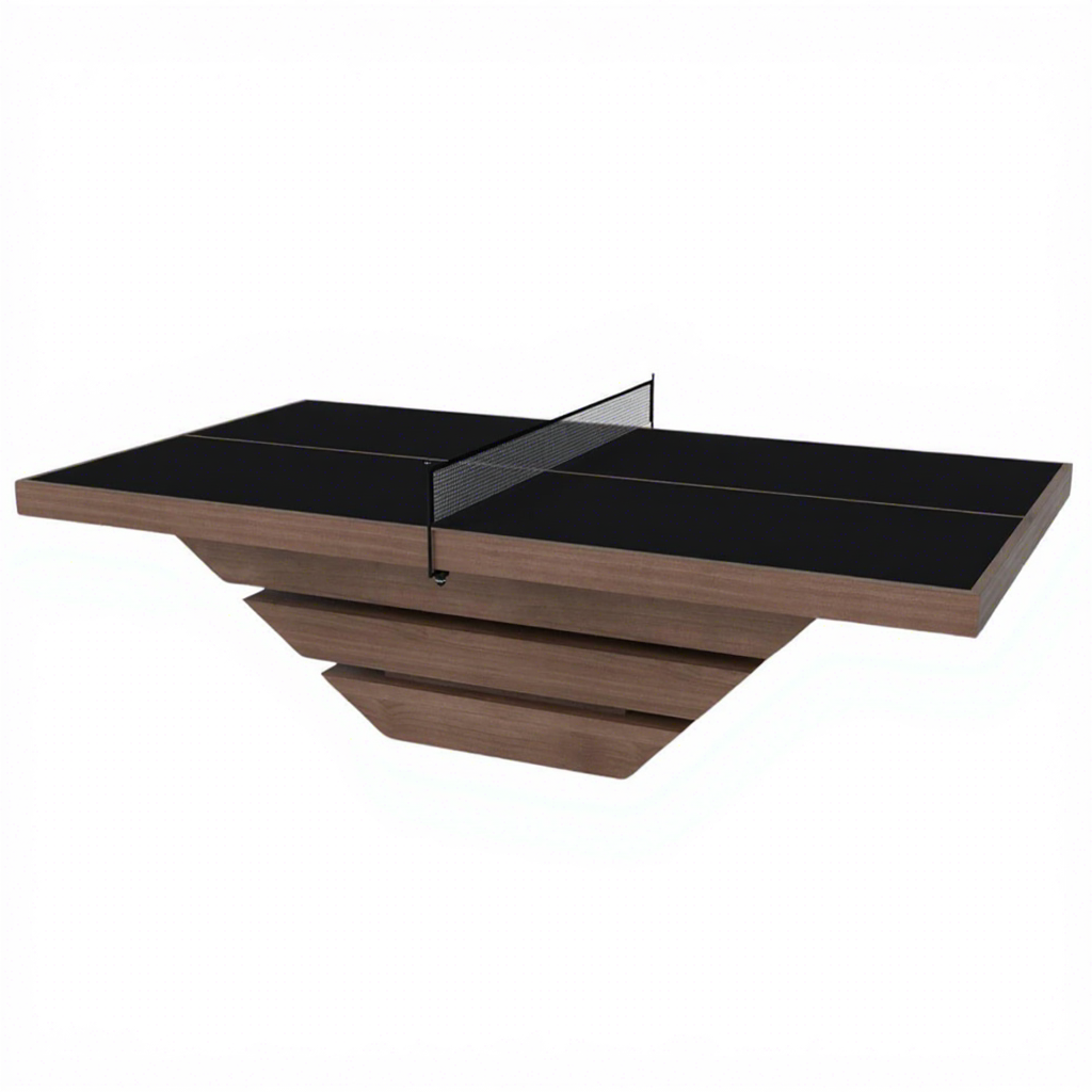 Table Tennis Logo Free - Hochwertiger Moderner Massivholz-Tischtennistisch für Innenräume, Faltbares