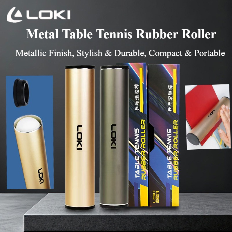 Table Tennis Ball - LOKI Metall-Tischtennisgummi-Rollbehälter Professioneller Tischtennisgummi-Rollstab Schläger-Gummi-Zubehör
