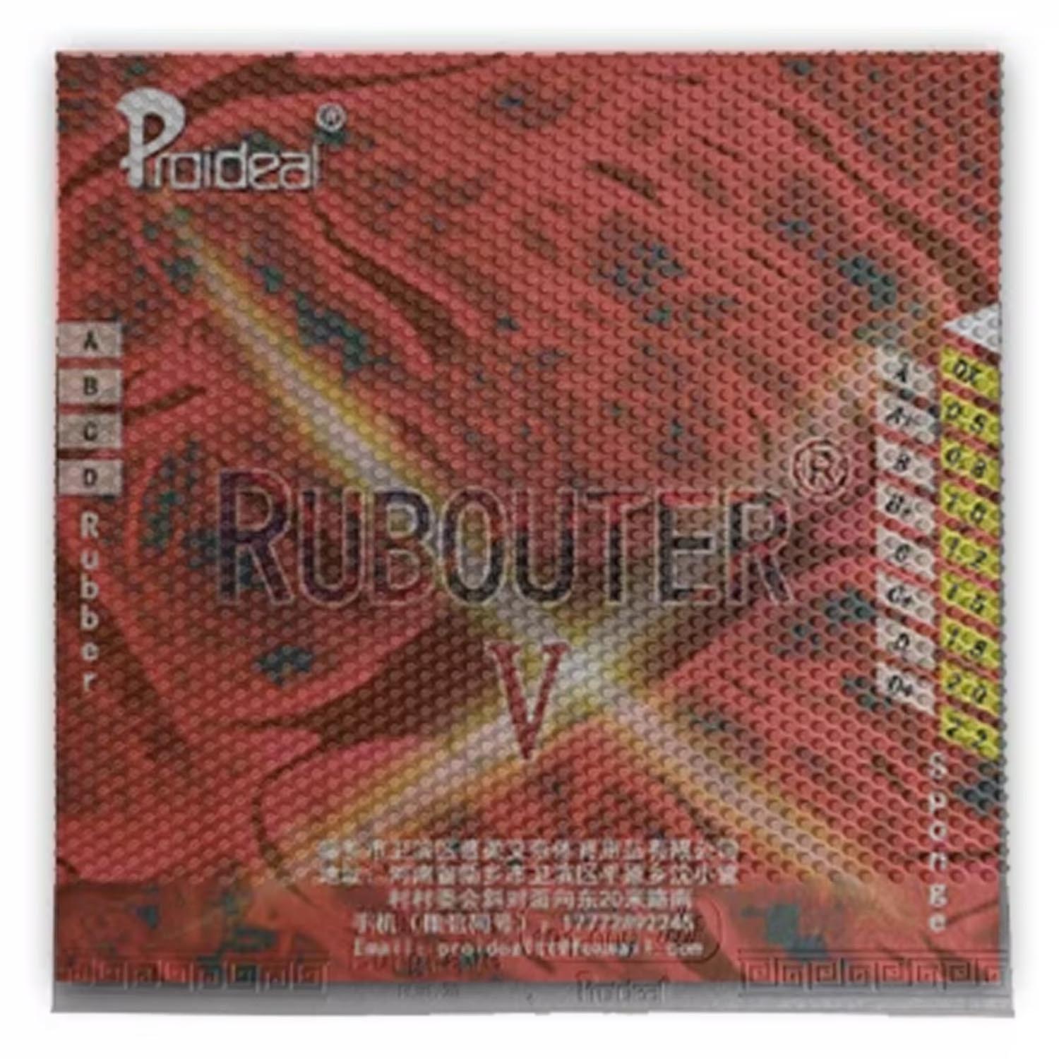 Proideal RUBOUTER V Grade D Ro – Table Tennis Pro Bewertung und Preis